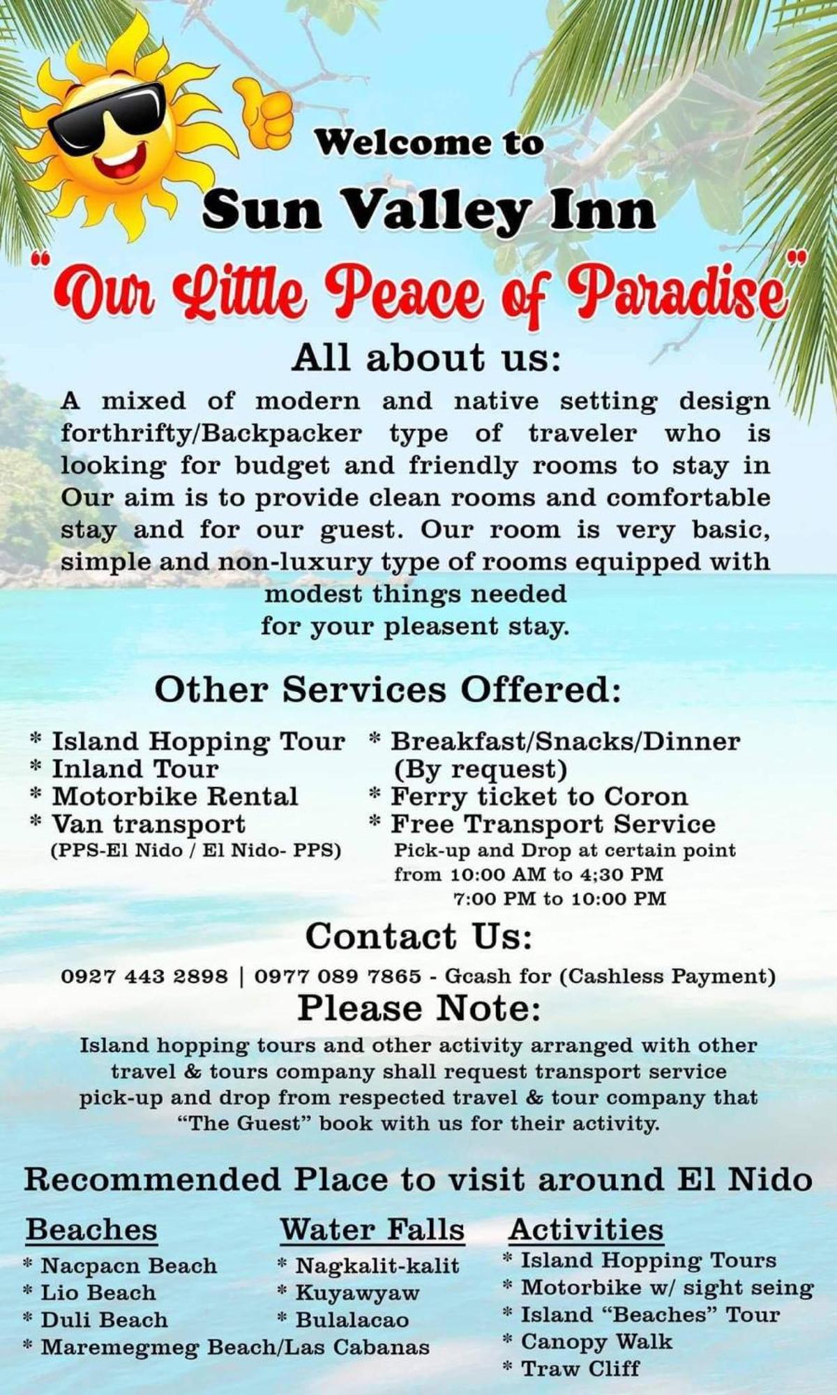 Sun Valley Backpackers Inn El Nido Zewnętrze zdjęcie